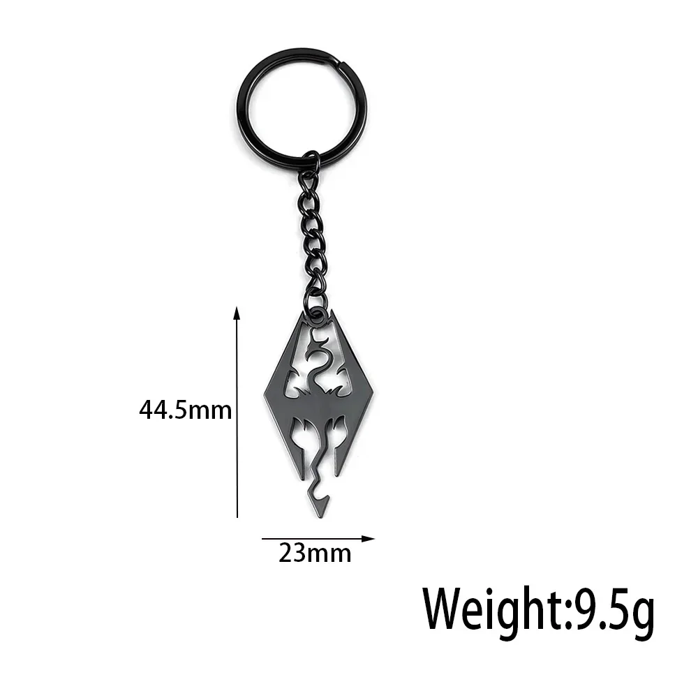 Western pterosaur Keychain Stainless Steel Flying Dragon Animal Key Chain personality Men Women Backpack Car Keyring charms Gift