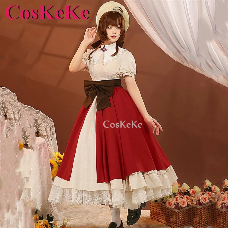 CosKeKe Kinomoto Sakura Cosplay Anime Sakura Cardcaptor disfraz gran padre regalo precioso vestido fiesta ropa de juego de rol