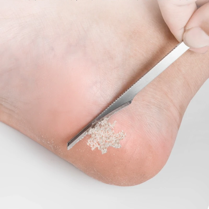 Foot Scraper Stainless Steel Foot Care Pedicure Scraper Portable Nail Clippers Exfoliating Dead Skin Calluses Tools Professional