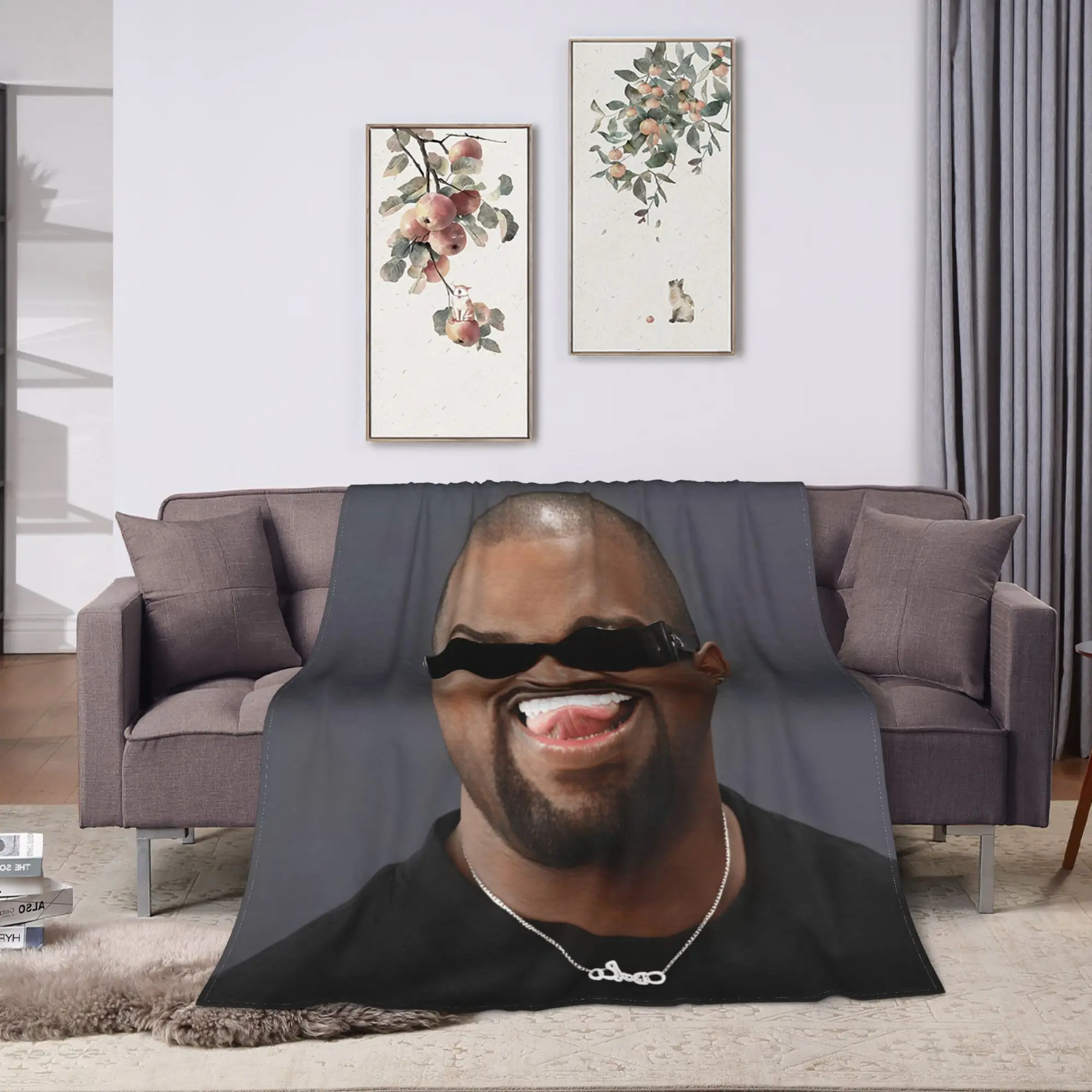 Warm BlanketKids Adult Airplane Travel Kanye West Meme Bedding Throws  Flannel Bedspread For Home Decor Fluffy Sofa Bed Cover