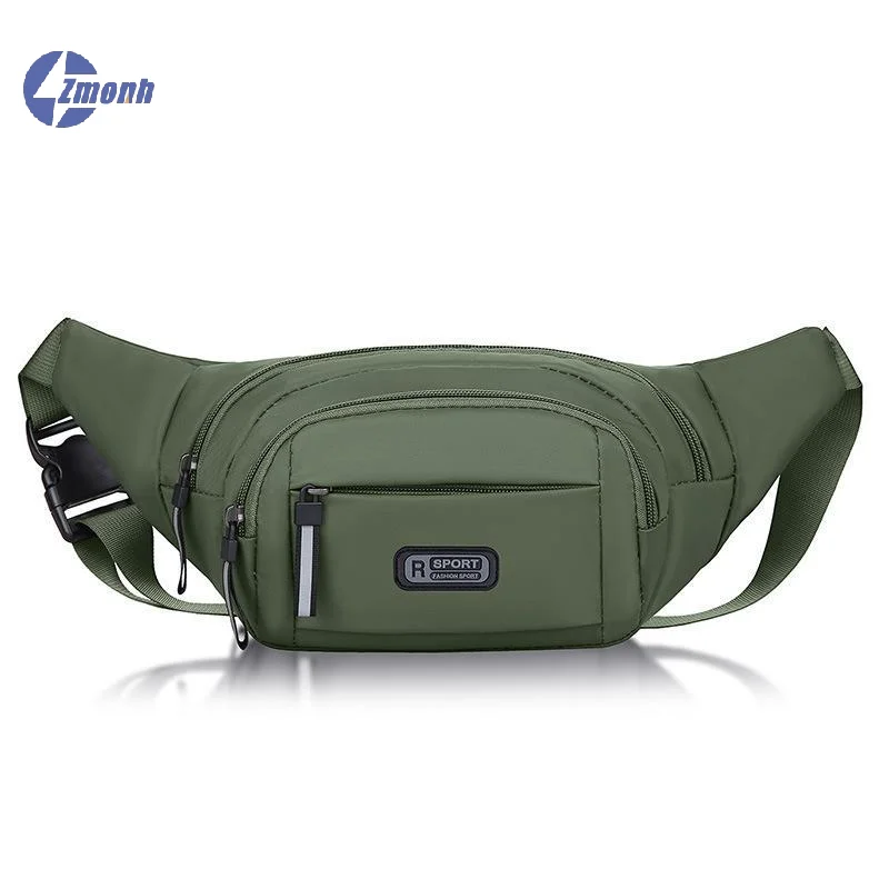 Men Canvas Fanny Waist Packs Unisex Fit Waistpack Mobile Sports Outdoor Running Anti Theft Ultra Thin Invisible Waist Bag 1PC