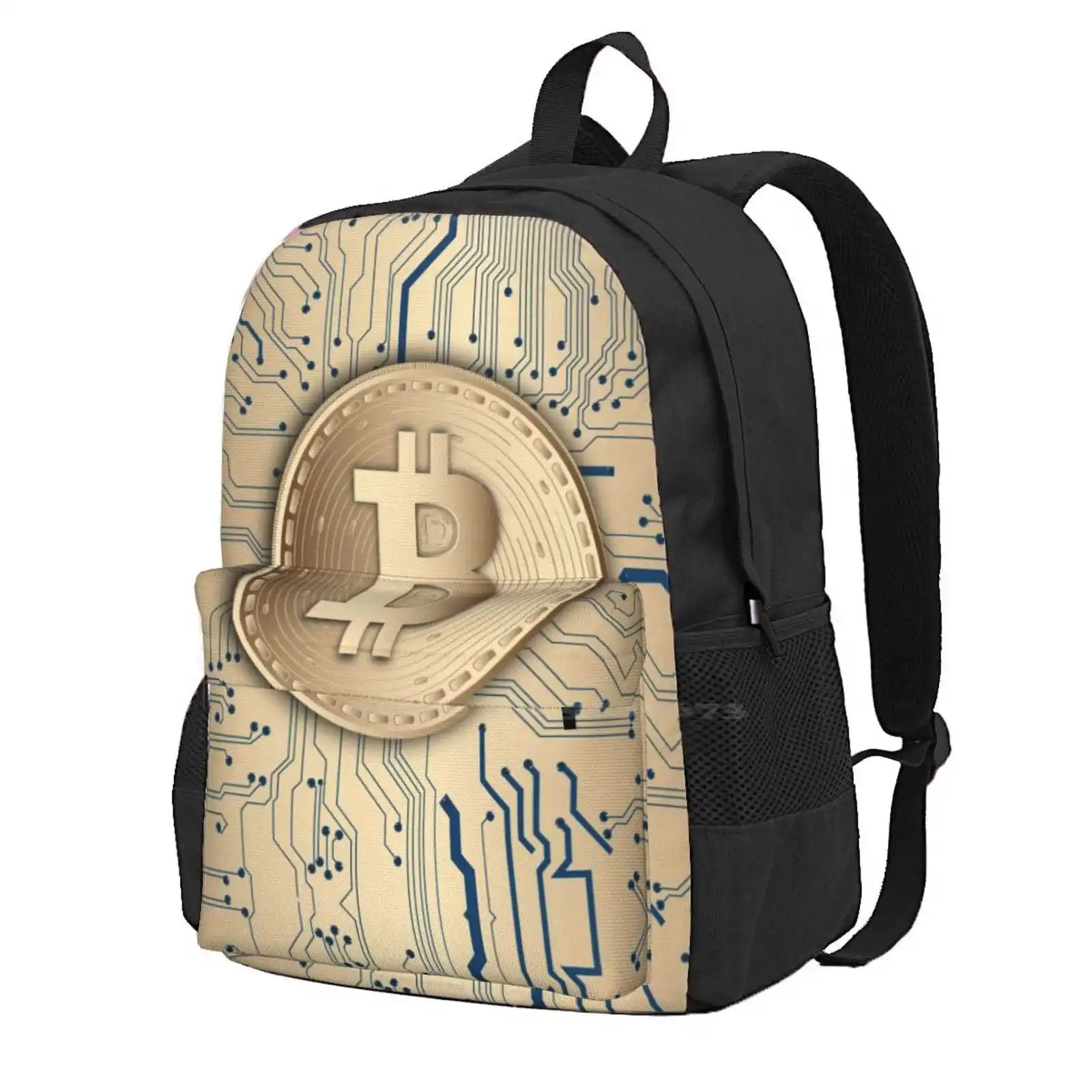 Bitcoin Logo Hot Sale Backpack Fashion Bags Bitcoin Money Altcoin Moneo Token Etherum Monero Cash Better Sale Dirty Exchange