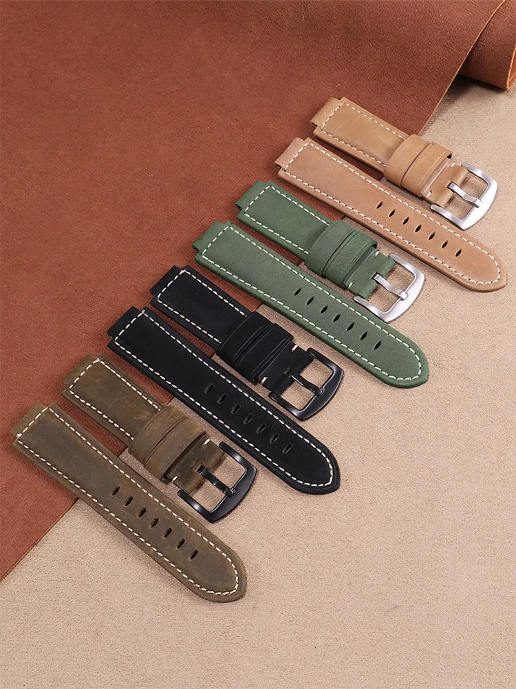 For Timex Tide Leather Watch with T2N721 T2N720 TW2T76500 Frosted Cowhide Accessories