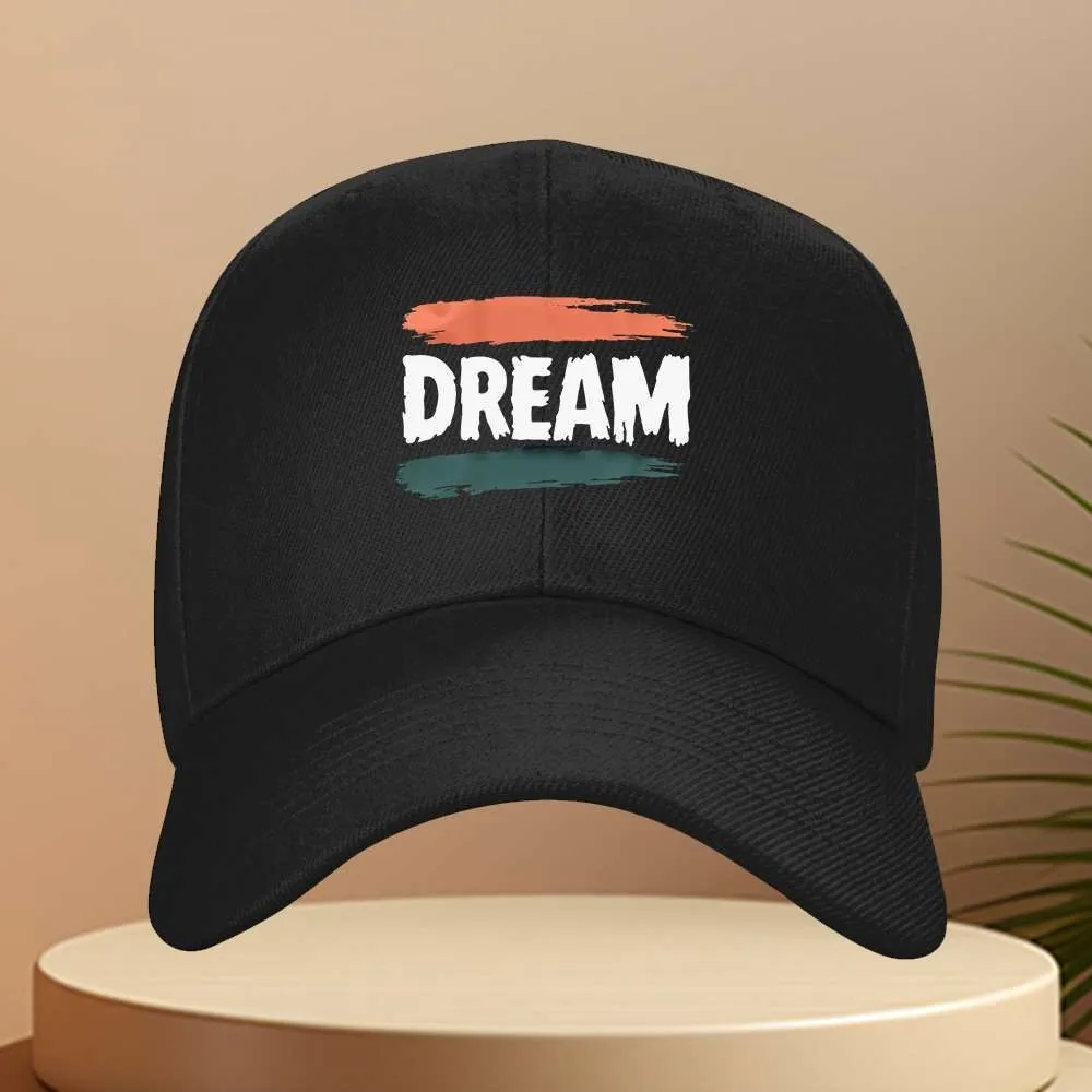 Bold Dream Brushstroke Baseball Cap Unisex Polyester Adjustable Outdoor Sports Hat