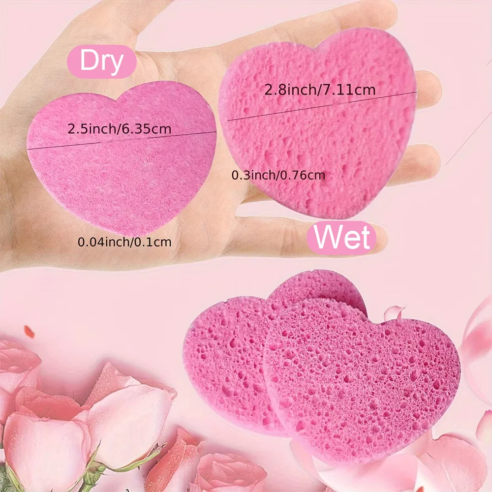 5/10/20PCS Compressed Cute Shaped Facial Sponges Cleansing Reusable Soft Exfoliating Sponge for Home or Travel
