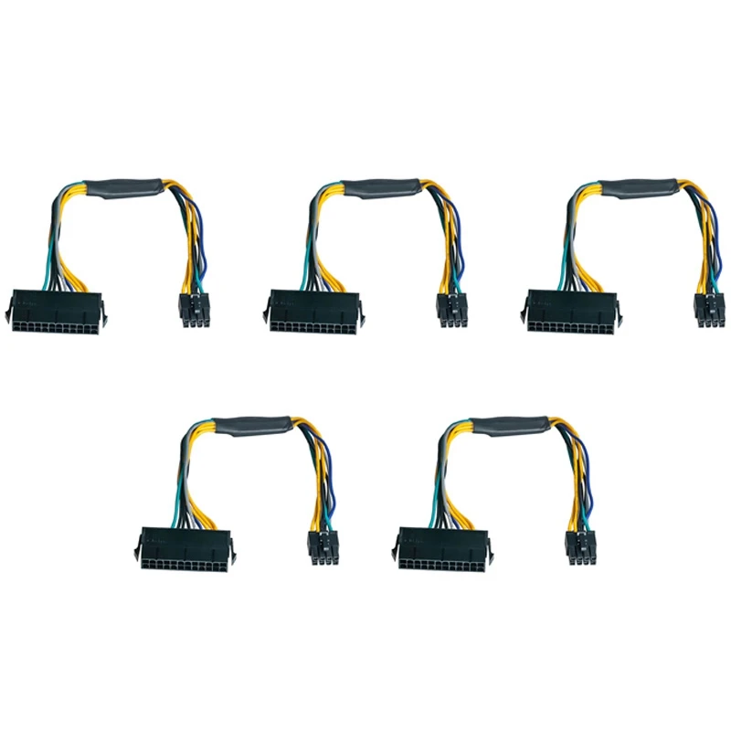 TTKK-Câble adaptateur d'alimentation ATX PSU 5X 24 broches à 8 broches, 12 pouces (30cm), pour DELL Optisake 3020 7020 9020 Precision T1700