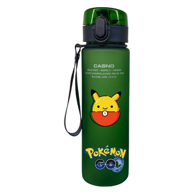 Pokemon Plastich Cap Water Bottle Pikachu Kids Water Cup Outdoor Sports Drink Large Capacity Container Cute Gifts Around Anime