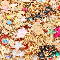 20pcs Drip Oil Alloy Small Pendant Mixed DIY Handmade Necklace Earrings Accessories Bracelet Pendant Materials Accessories
