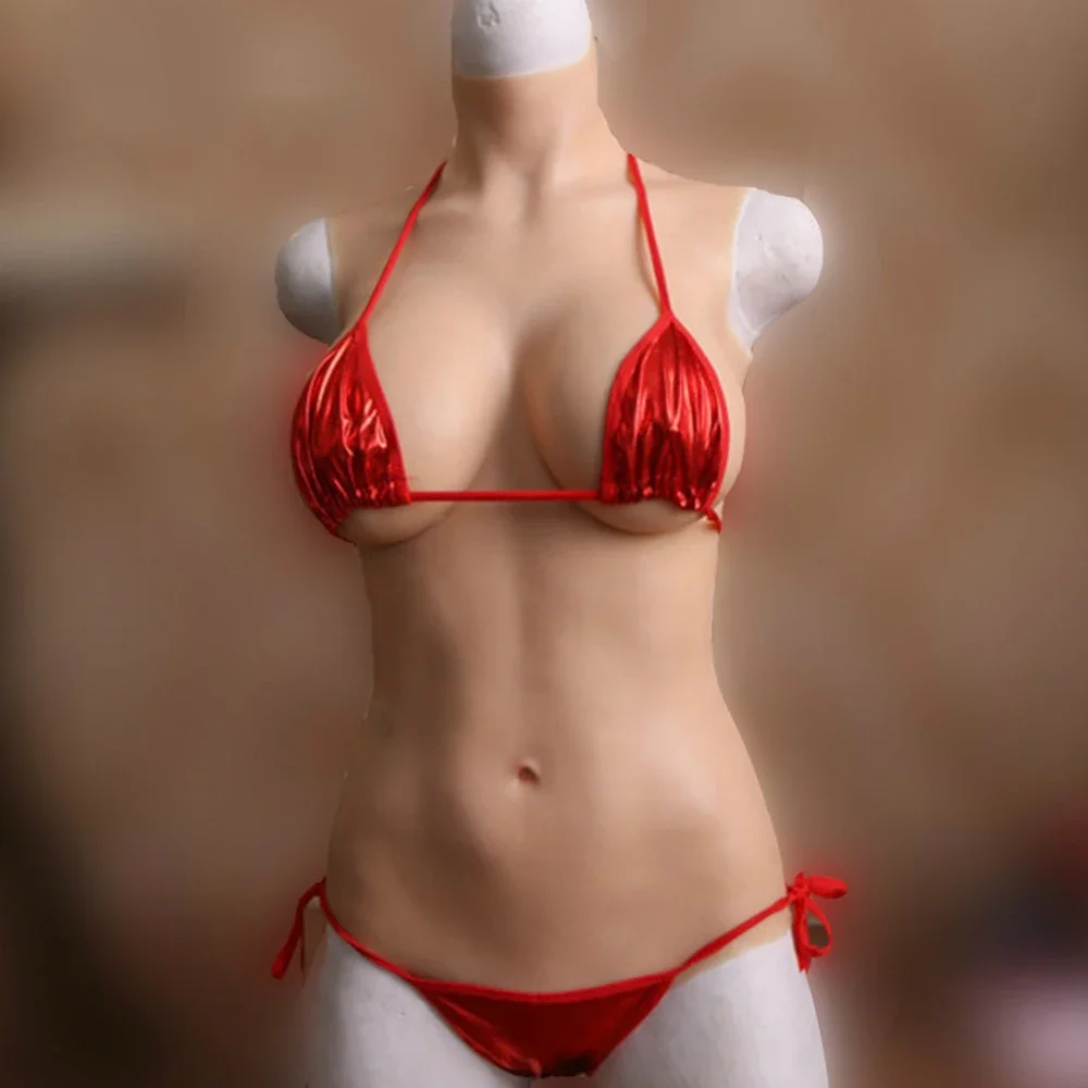 Silicone Breast Forms Bodysuit Fake Realistic Boobs Pussy Vagina Crossdressing Queen for Shemale Cosplay Transgenders