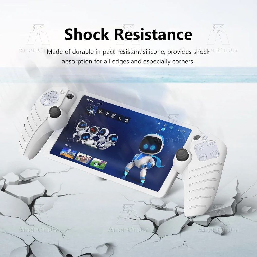 Silicone Case for PS Portal Full Cover Anti-fall Anti-scratch All-Round Protection Non-Slip Grip Durable Soft Shell Skin - White