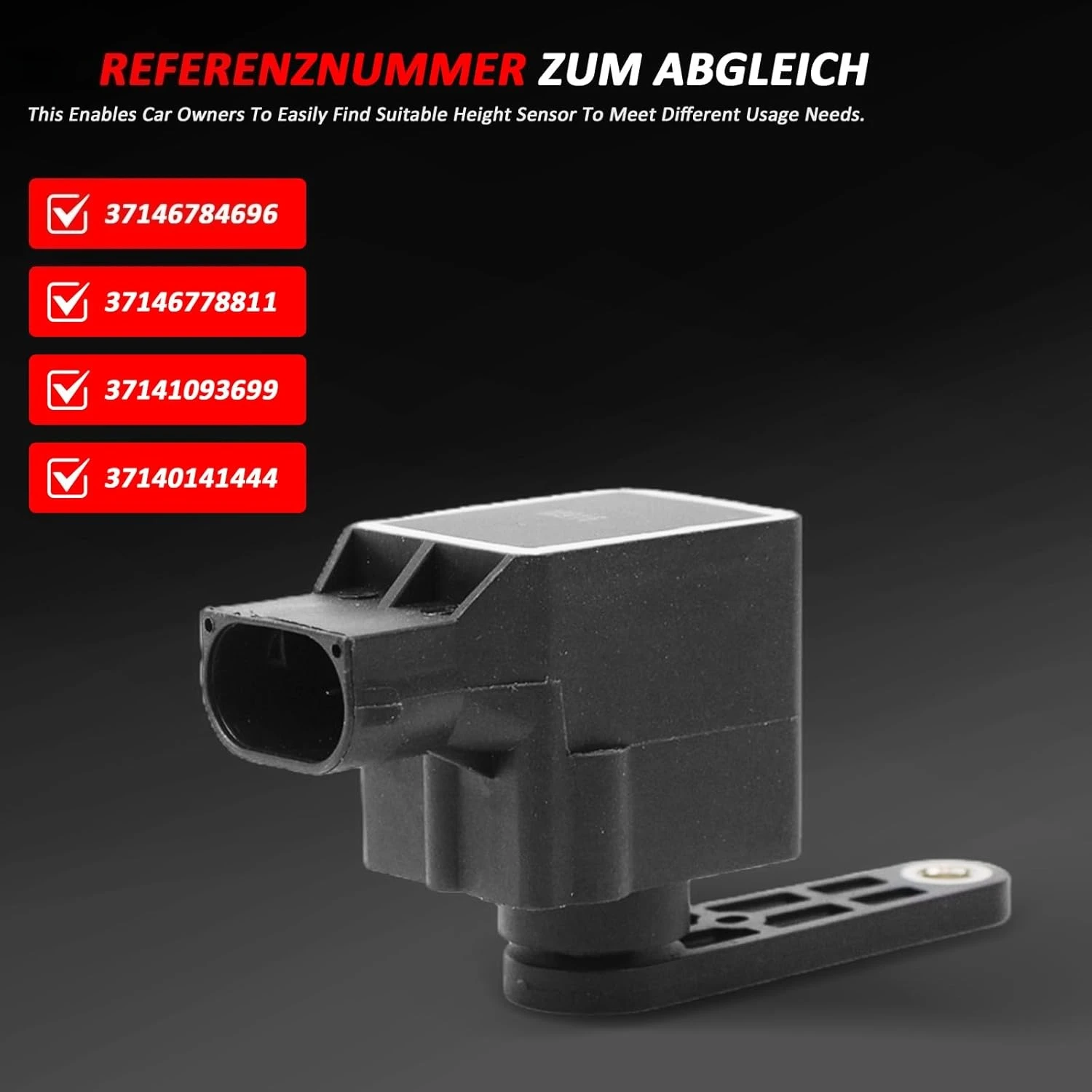 

Датчик уровня фар 37146784696 для BMW 1997-2008 E38 E39 E46 E60 E61 323i 525xi 745Li M3 X5 3714 6784 696