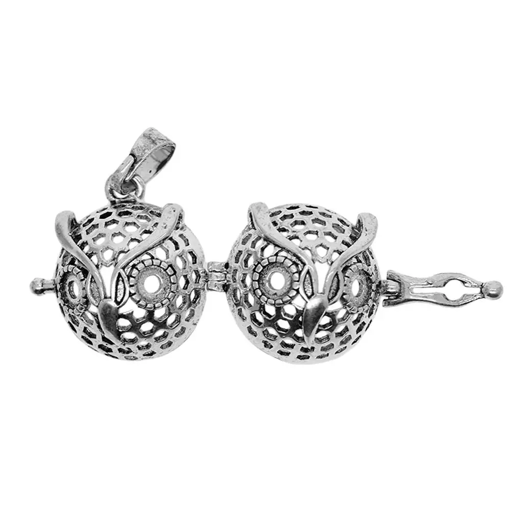 Music Note Bead Cage Pendant Tibetan Silver Jewelry Charms Accessories for Necklace Prom Decoration