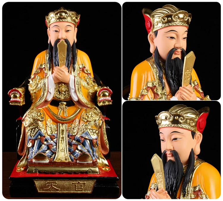 3PCS Taoism Buddhism Gods buddha figure SAN GUAN DADI TIAN DI SHUI Asia family HOME FENG statue