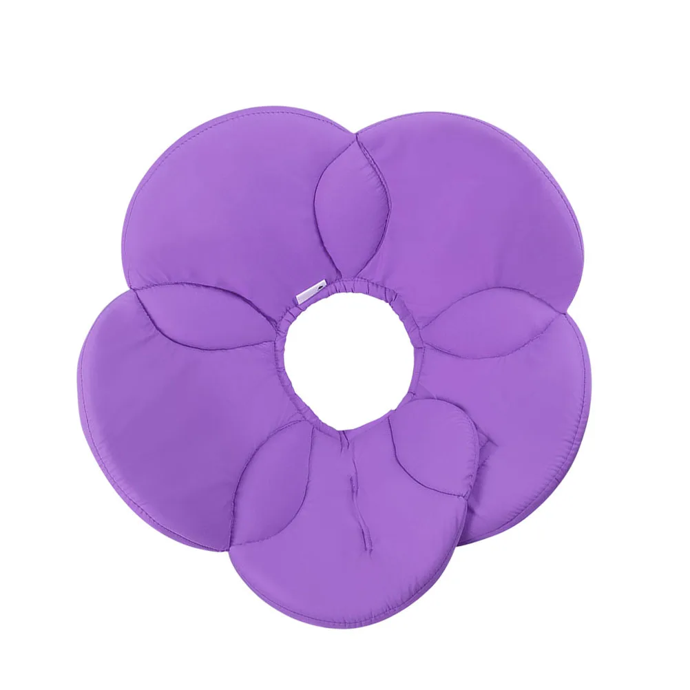 

Creative Flower Pet Protective Collar Lightweight Post-Surgery Recovery Neck Circle For Cats Dogs Small Purple