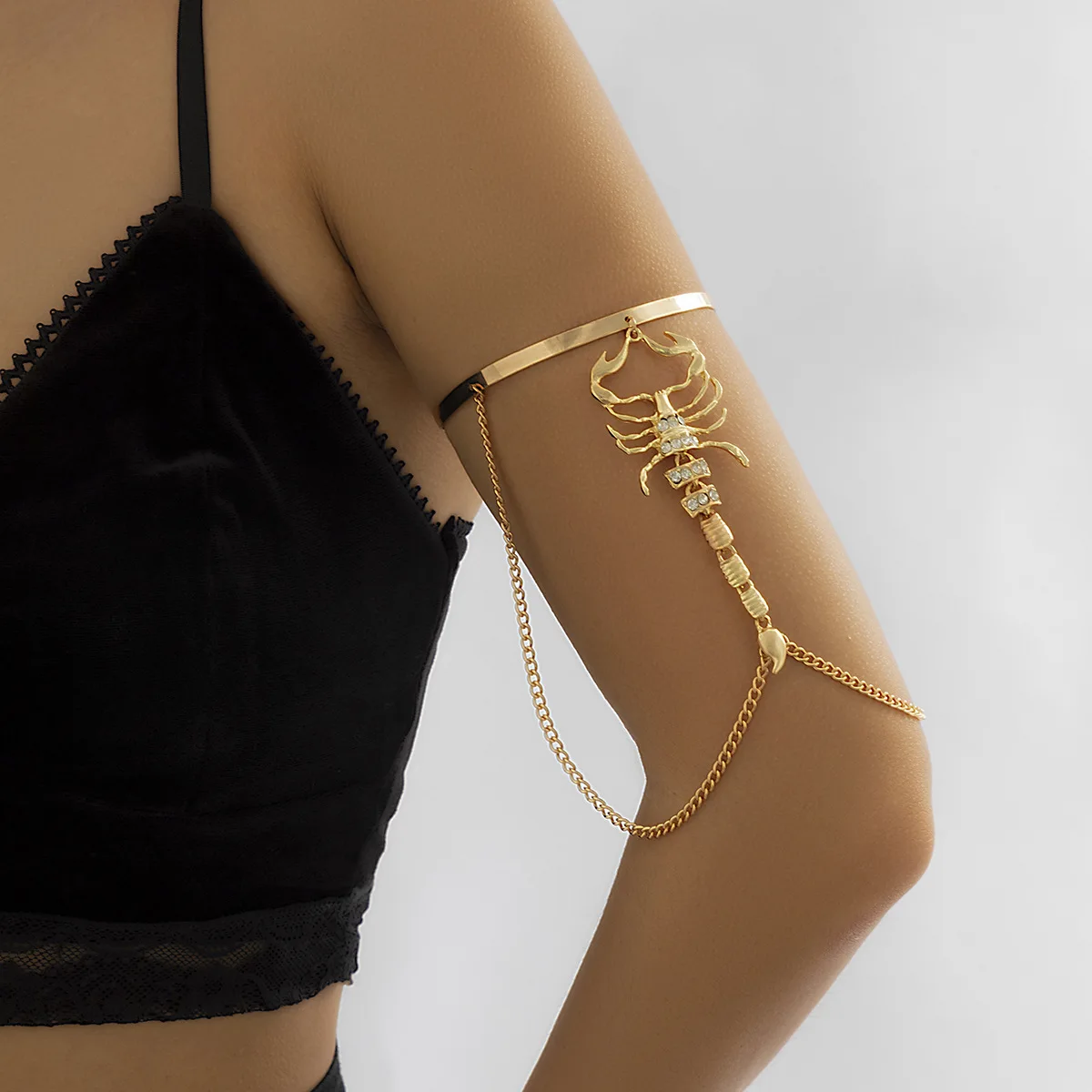 Pulsera de brazo de escorpión de diosa egipcia, brazalete de escorpión, brazalete egipcio, abalorio de escorpión bohemio, pulsera de brazo superior, joyería Sexy
