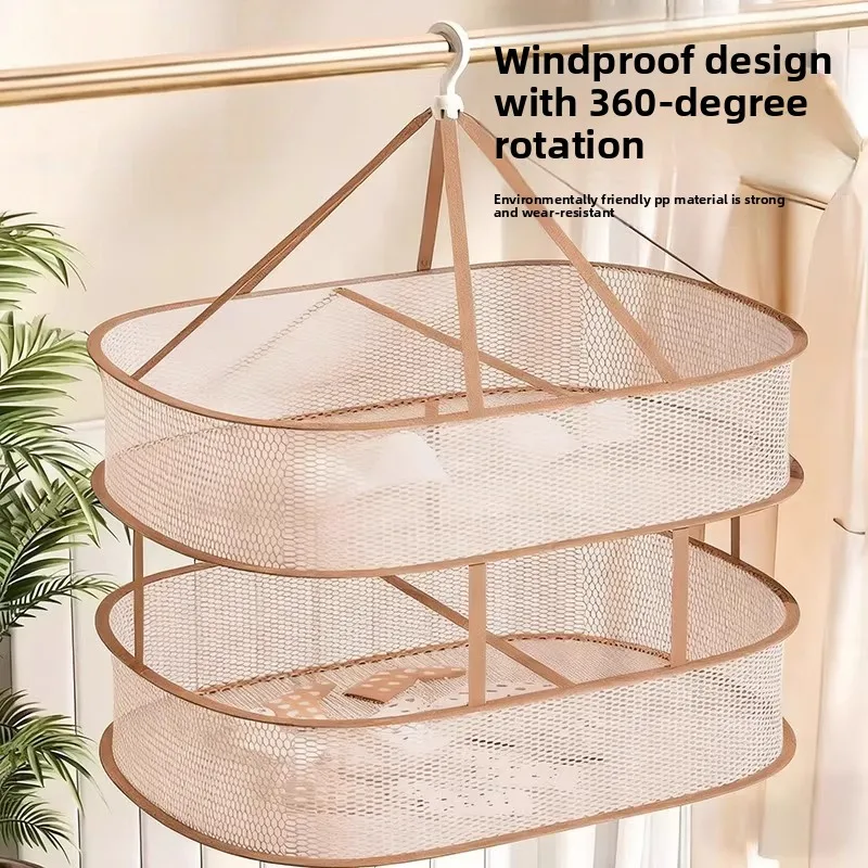 

Japanese Sle 2 Layer Clothes Drng Basket Net ket Wool Sweater Sos Special Clothes Drng Ra Storage Organizer