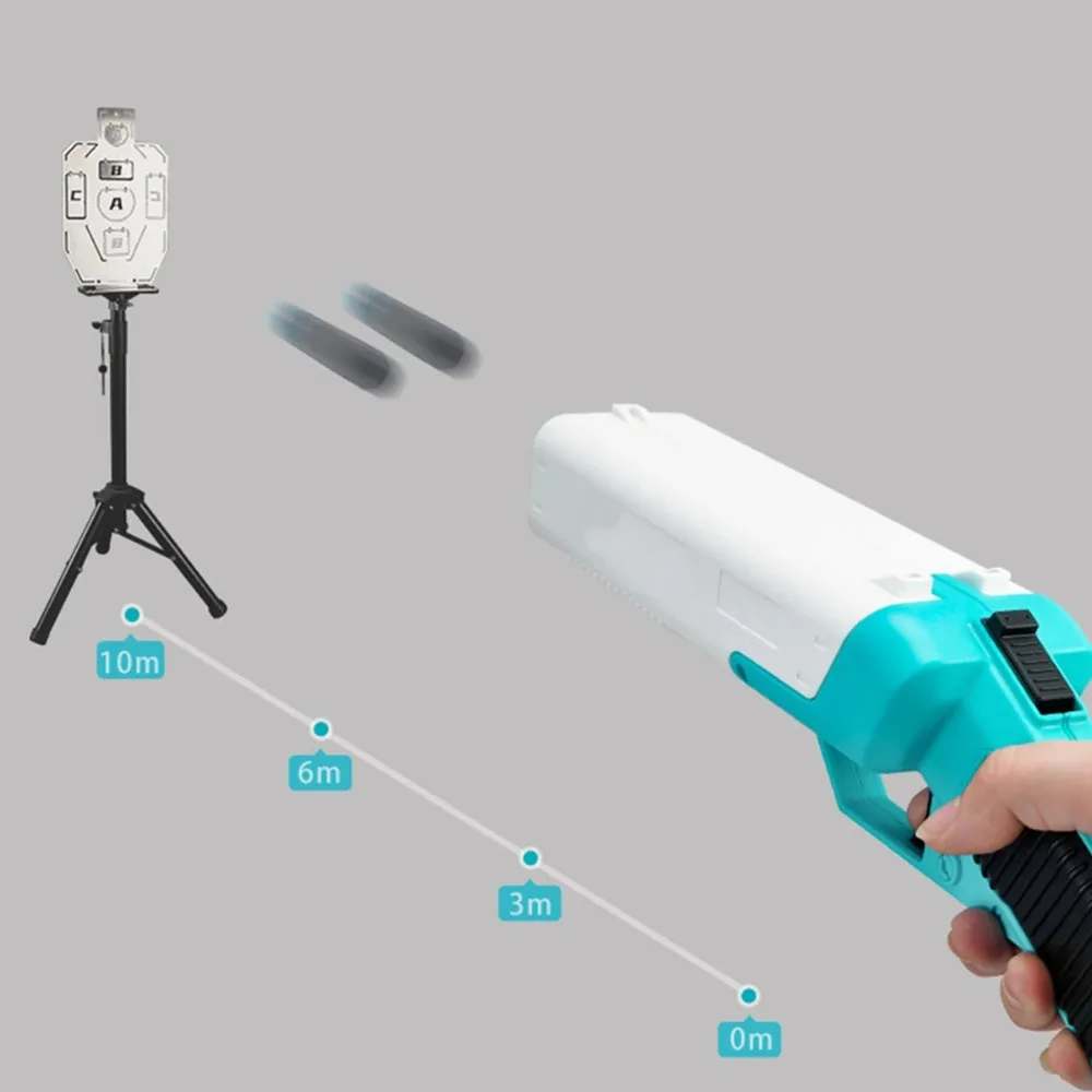 Dubbel vat EVA Soft Bullet Toy Gun Shell Gooien Kort pistool Buitenspeel Schietspel Kerstcadeau voor kinderen