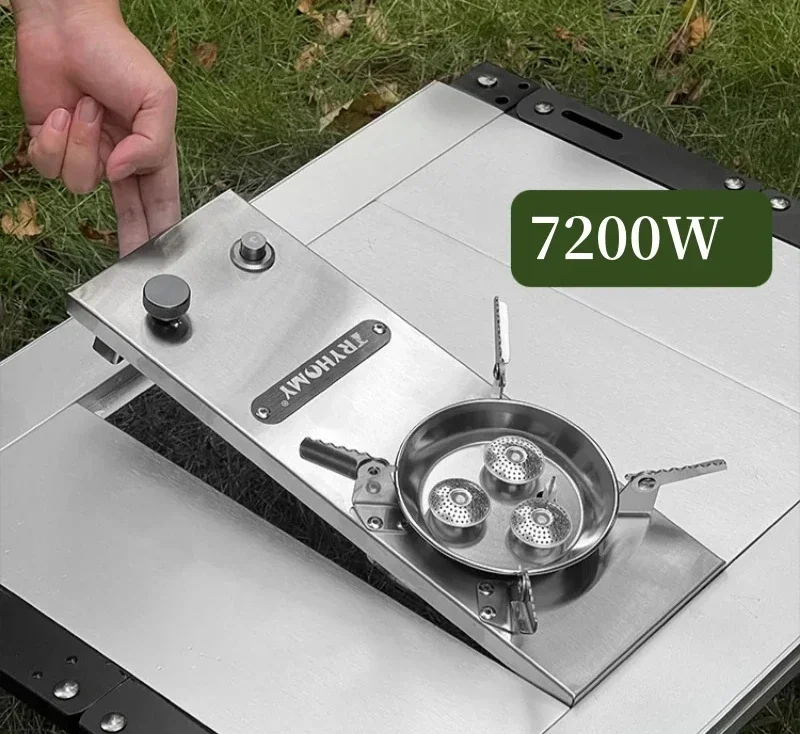 Camping IGT 0.5 Unit Gas Stove 7200W Portable IGT Folding Gas Burner Stainless Steel Strong Fire Burner Outdoor Kitchen