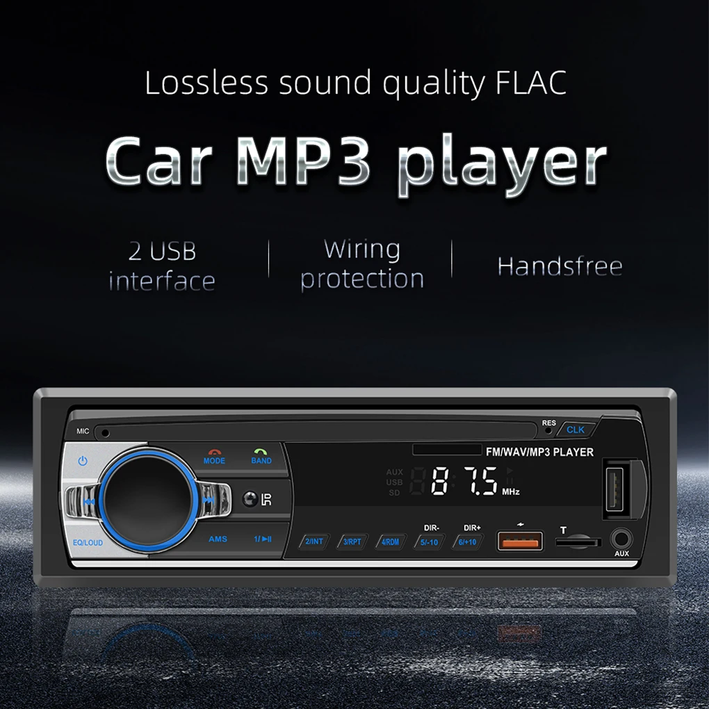 Car Radio Stereo Player Digital Bluetooth Connection Tooth Hands-free Communication Car MP3 Player