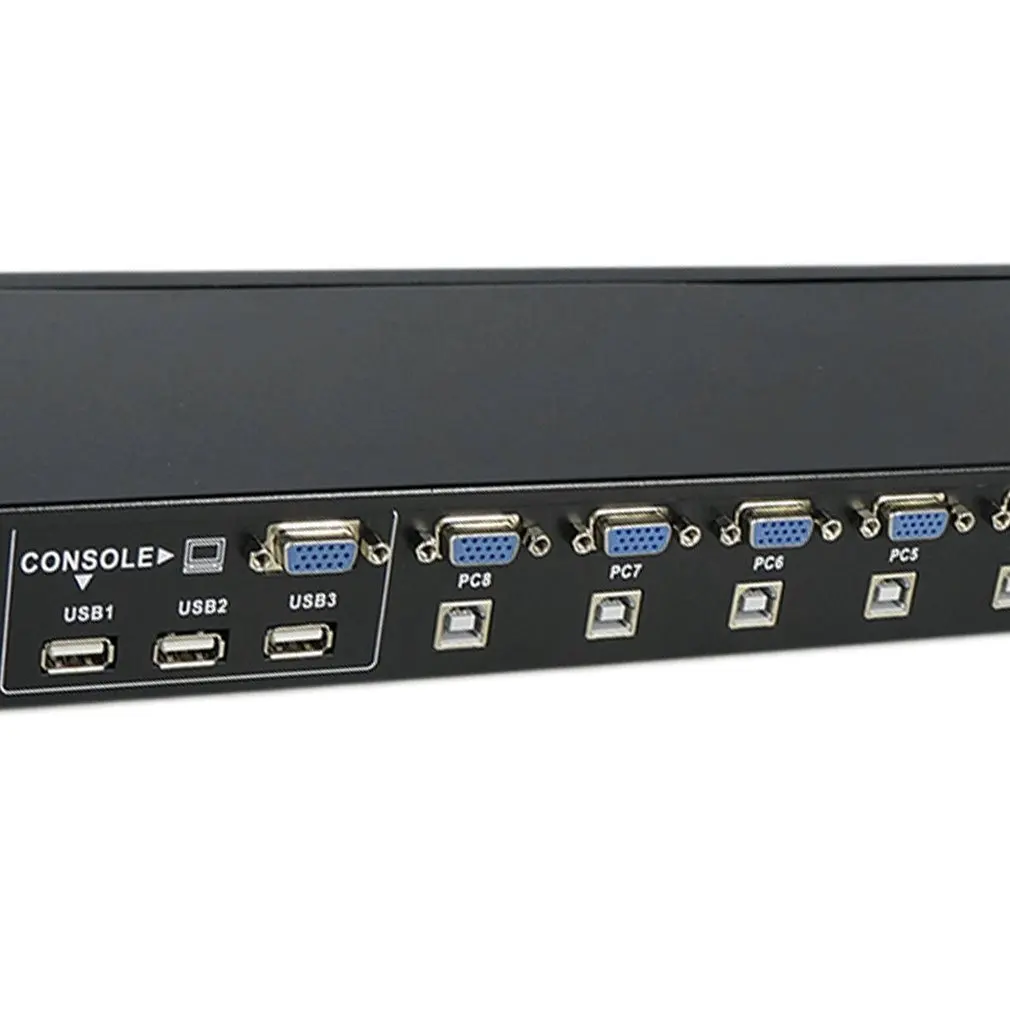 Hot 8 Ports External KVM Switch Box Universal USB 2.0 Manual Switcher Support For 1920 x 1440 VGA Splitter Adapter Dropshipping 6