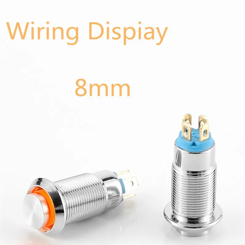 Electric Waterproof Power 12v Led Light Momentary Push Button Switch 8/10/12/16/19/22 mm Pressure Switches 220v 24v 3v