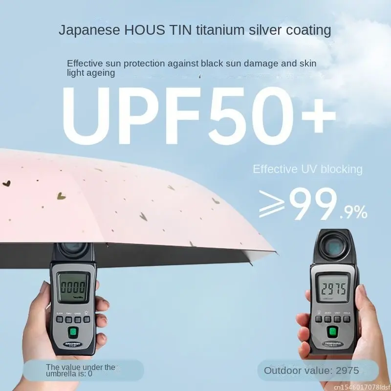 Youpin Zuodu-sombrilla portátil para sol, protector solar femenino, parasol portátil para sol y lluvia, cápsula plegable, pegamento negro