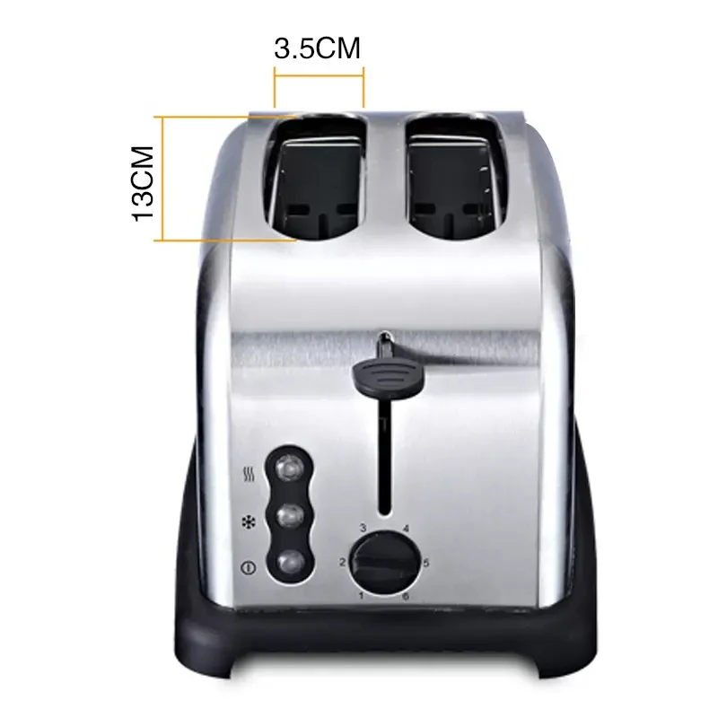 DMWD Stainless Steel Automatic Electric Toaster Sandwich Maker Bread Baking Machine 2 Slices Slot Grill Oven Breakfast Machine