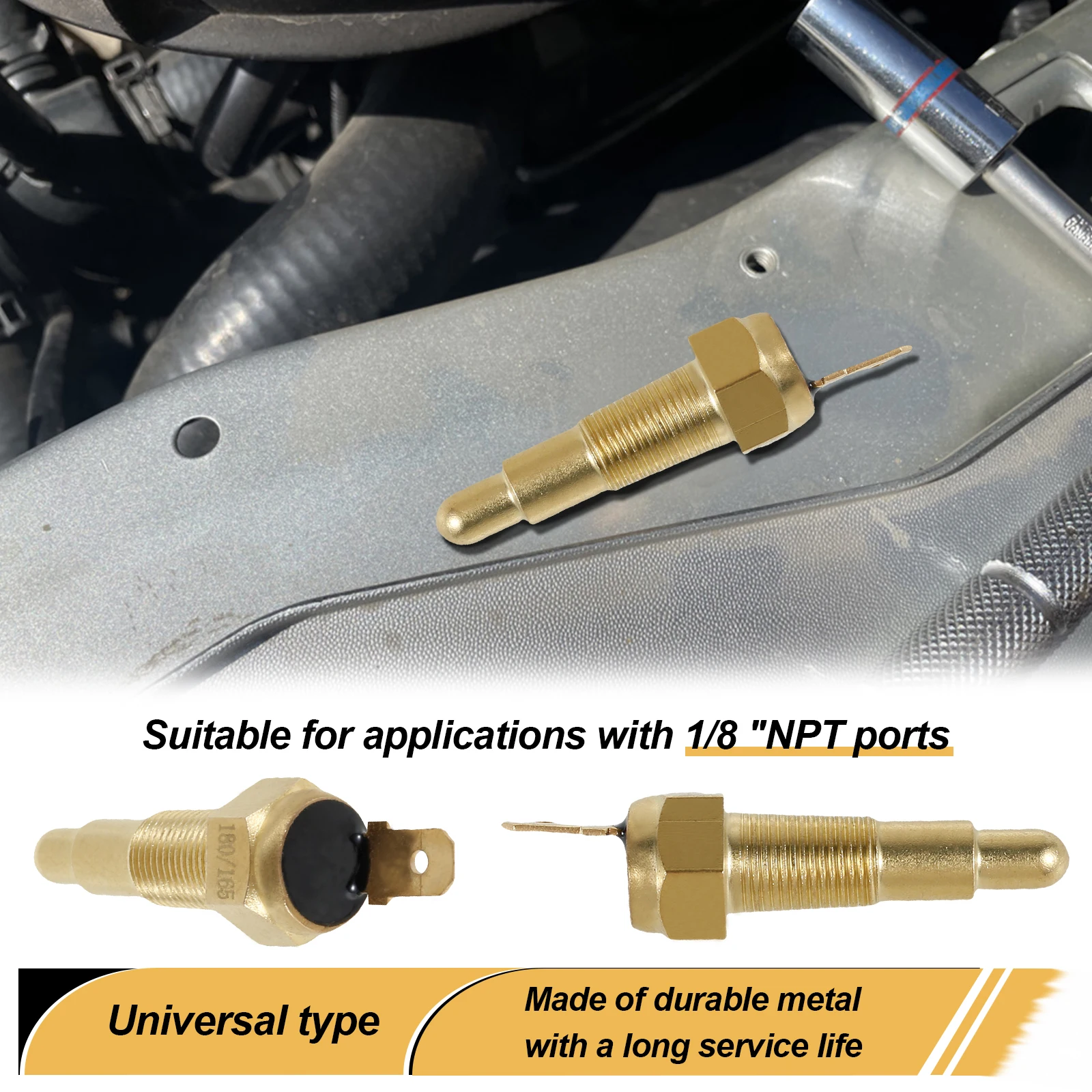 Universal Engine Cooling Fan Thermostat Switch 1/8\