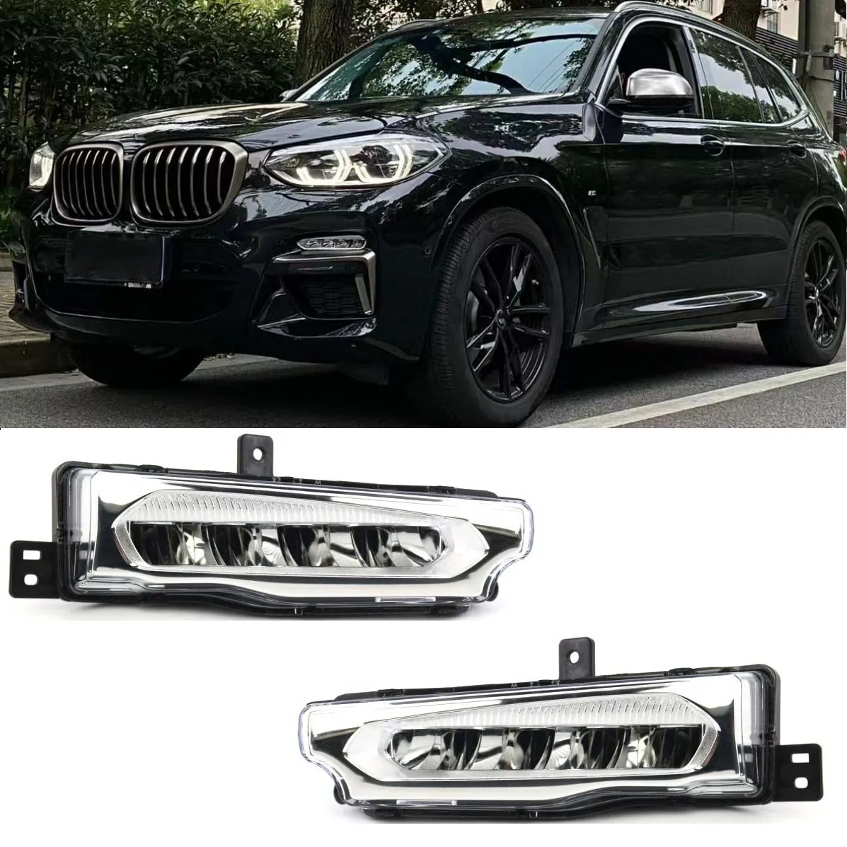 

LED Front bumper light Foglight Fog lights day light for BMW X3 G08 2018 2019