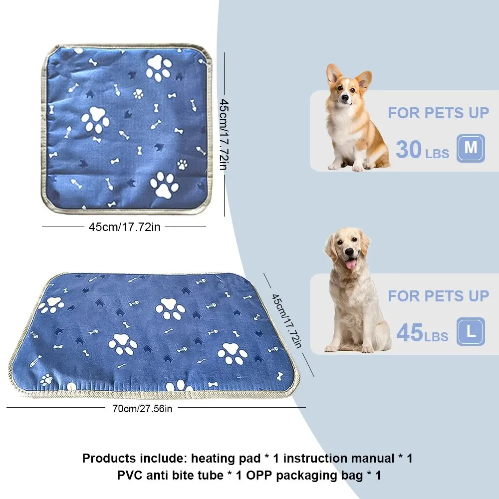 Waterproof Pet Electric Heated Blanket with Adjustable Thermostat Essential for Spring and Winter Keep Your Pet Warm Cozy and Dr