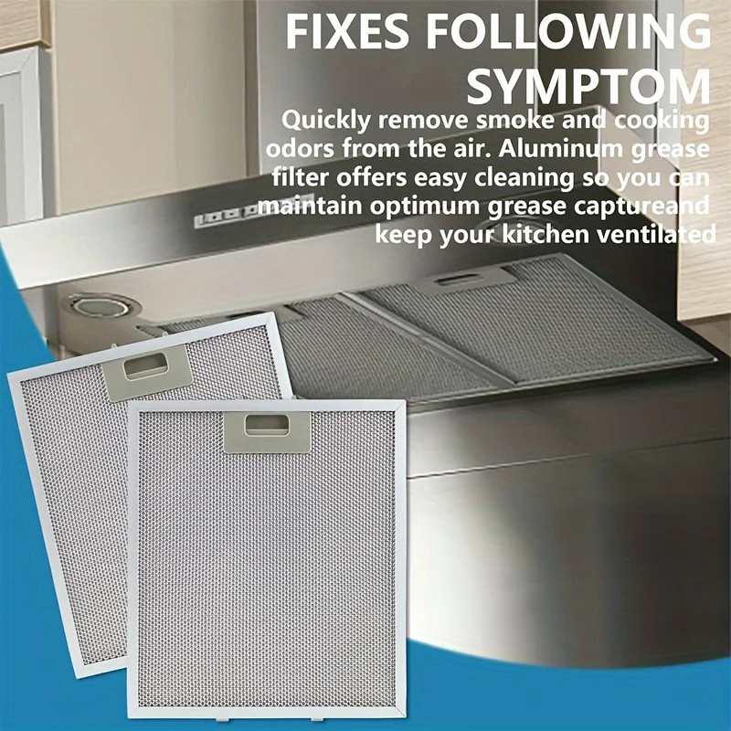 2pcs Range Hood Filter Replacement 9X10.25Inch (230X260Mm) 4-Layer Aluminum Mesh Hood Vent Filter, S97018029