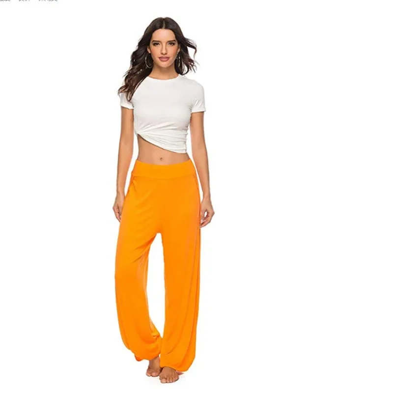 New High Slit Harem Pants Women's Hippie Harem Pants Solid Loose Trousers Women