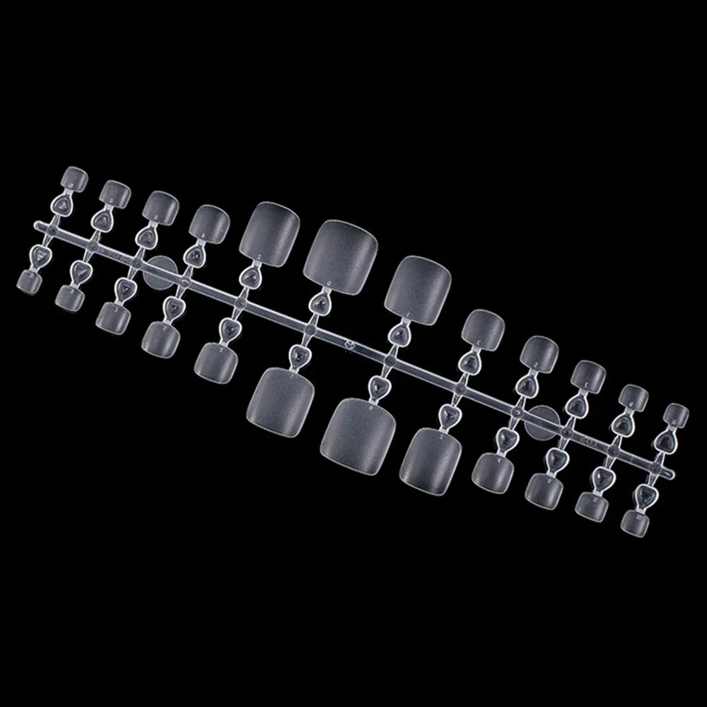 120pcs Square False Toe Nails Full Cover Natural Clear Foot Nail Art Tips Manicure Tools