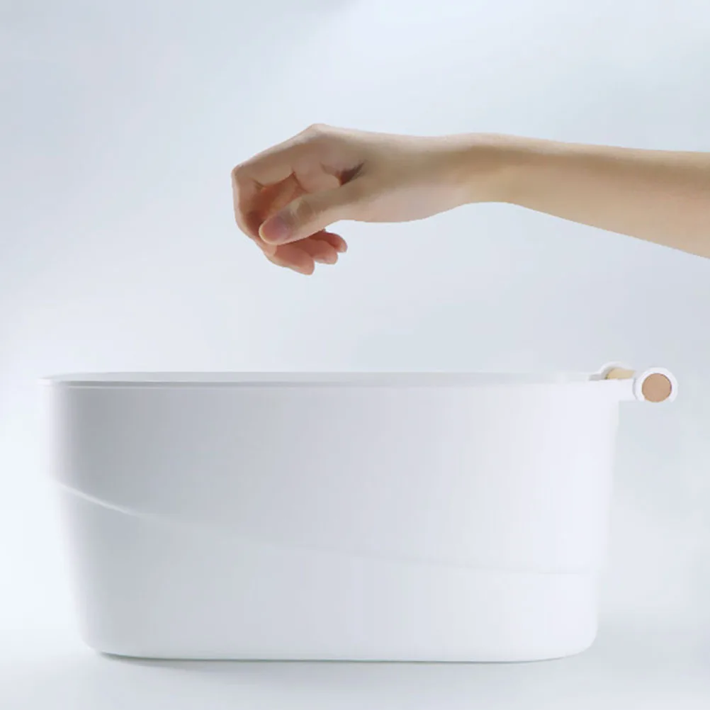 

1pc Soak Hand Bowl For Manicure High-Quality Pp Plastic Non-Breakable Nail Art Soaking Container Wooden Hand Rest Manicure