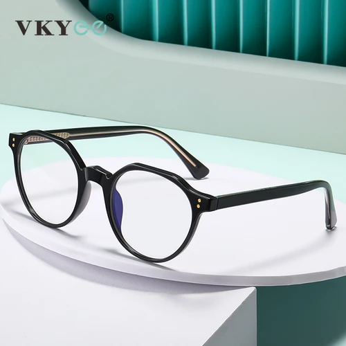 Imagen 2 del producto VICKY Simple moda geométrica poligonal diseño personalizado gafas de lectura de luz azul prescripción personalizable PFD2084