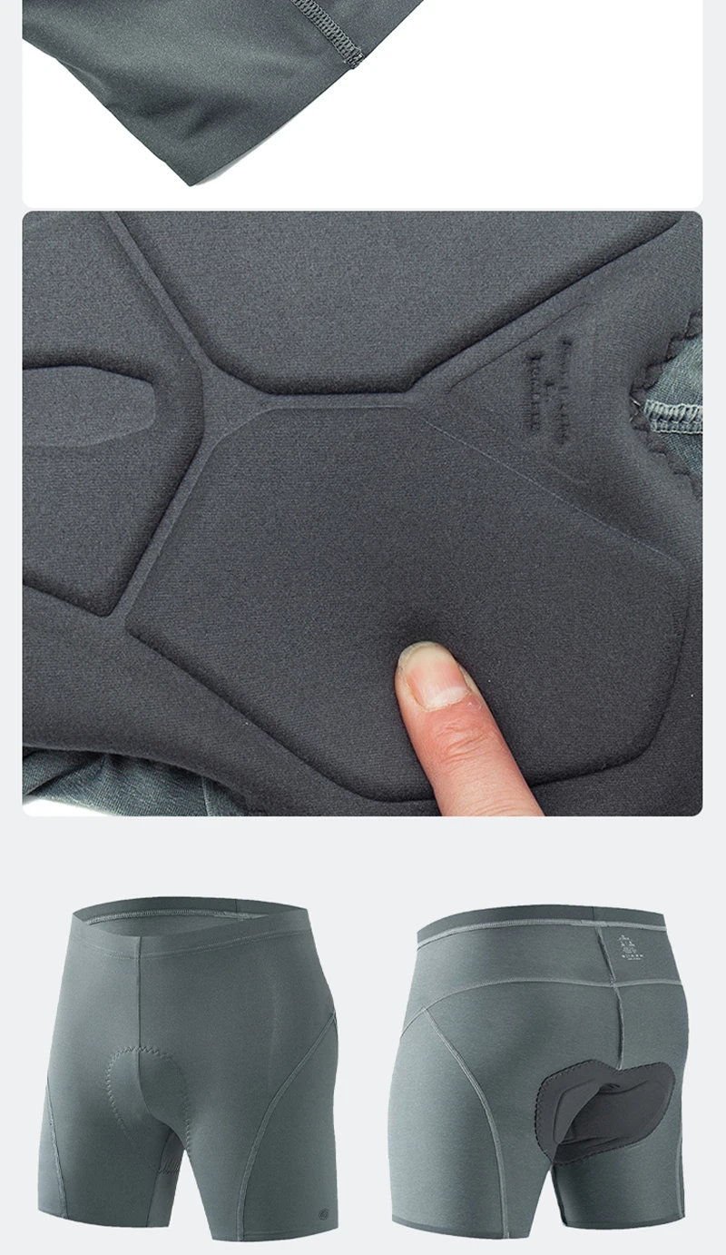 Ykywbike Herren Radhose Fahrradunterwäsche Belgien Hochelastisches Schwammpolster Stoßfeste MTB-Shorts Mountainbike-Unterwäsche – Detail 9