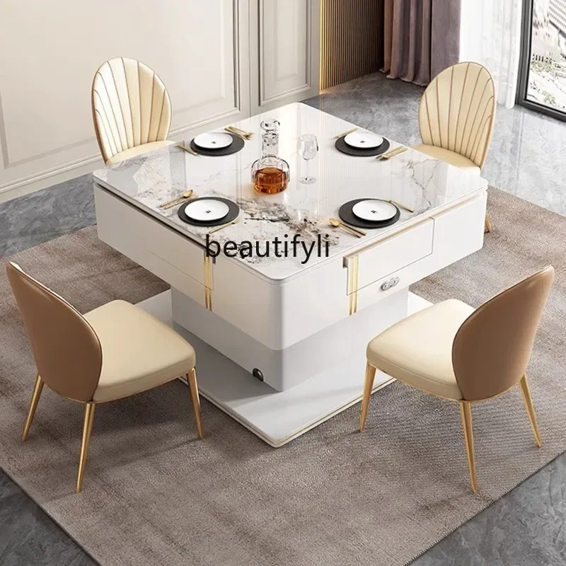 

ls 42Lifting Electric Mahjong Table Multifunctional Automatic Coffee Table Mahjong Machine Integrated Dual-purpose Slate