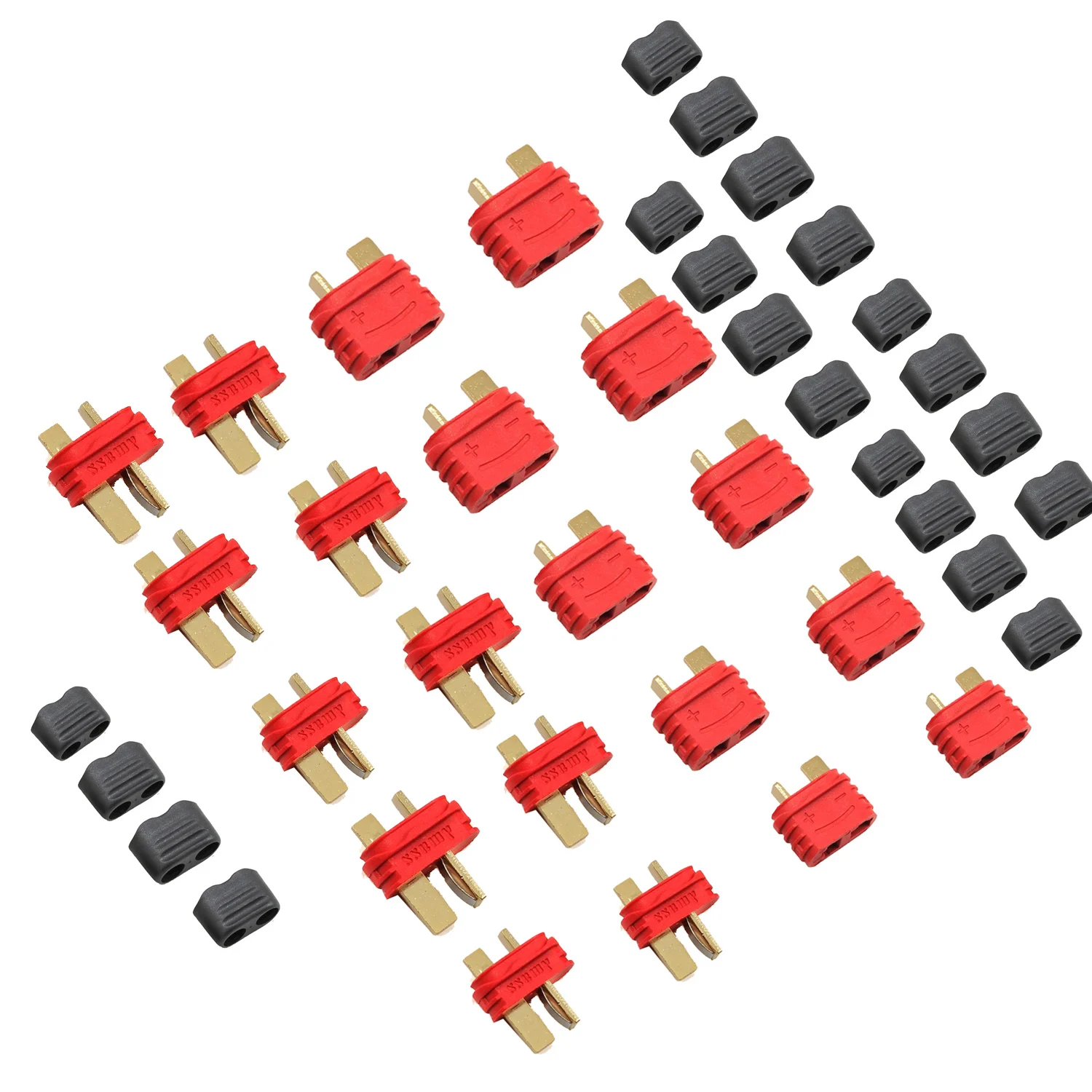 2/5/10 Pairs AMASS Upgrated Sheathed T Plug Connectors Dean Style with Protection Cover for RC Battery ESC Motor Controller