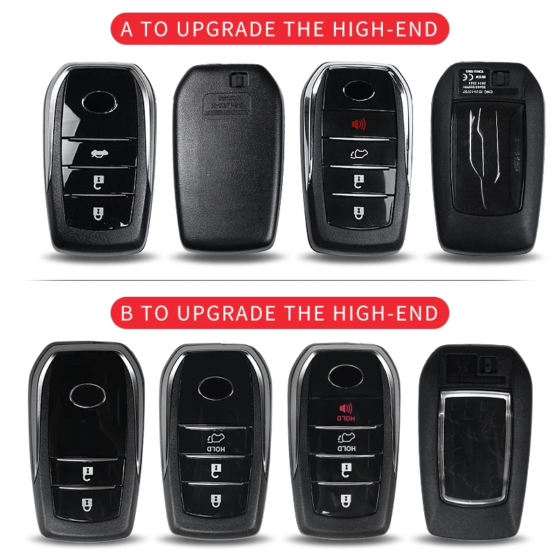 2008-2021 for Toyota Land Cruiser 200 Key Shell Modified Prado 150 Remote Key Shell Upgrade 2/3/4 Button Accessories Key Case