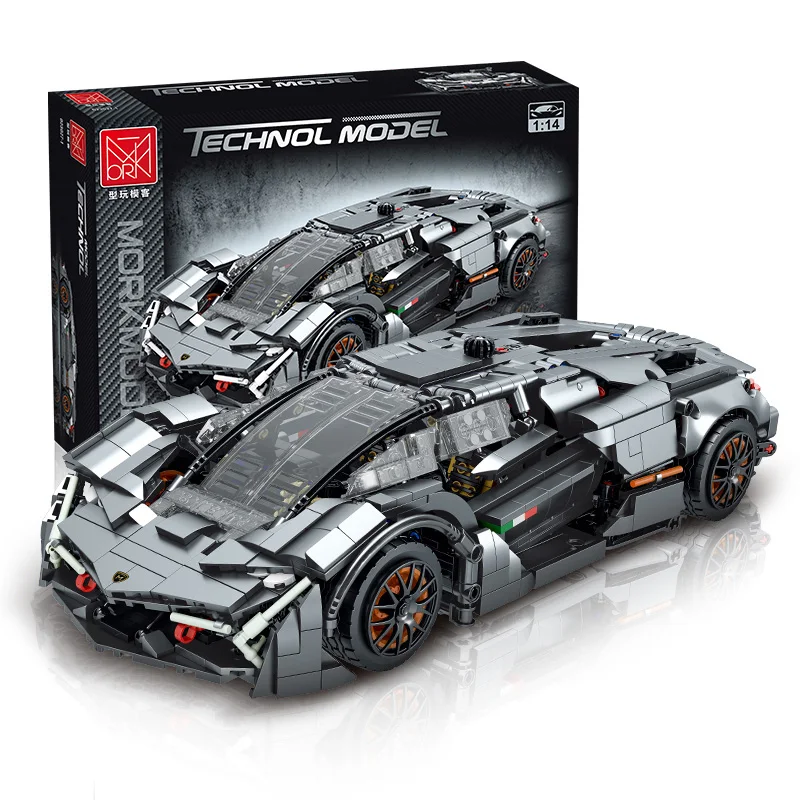 MORK 1512pcs Original Technical Building Blocks Sports Racing Car MOC Supercar Models Kit Bricks Toys for Kids Boys Gifts 023027