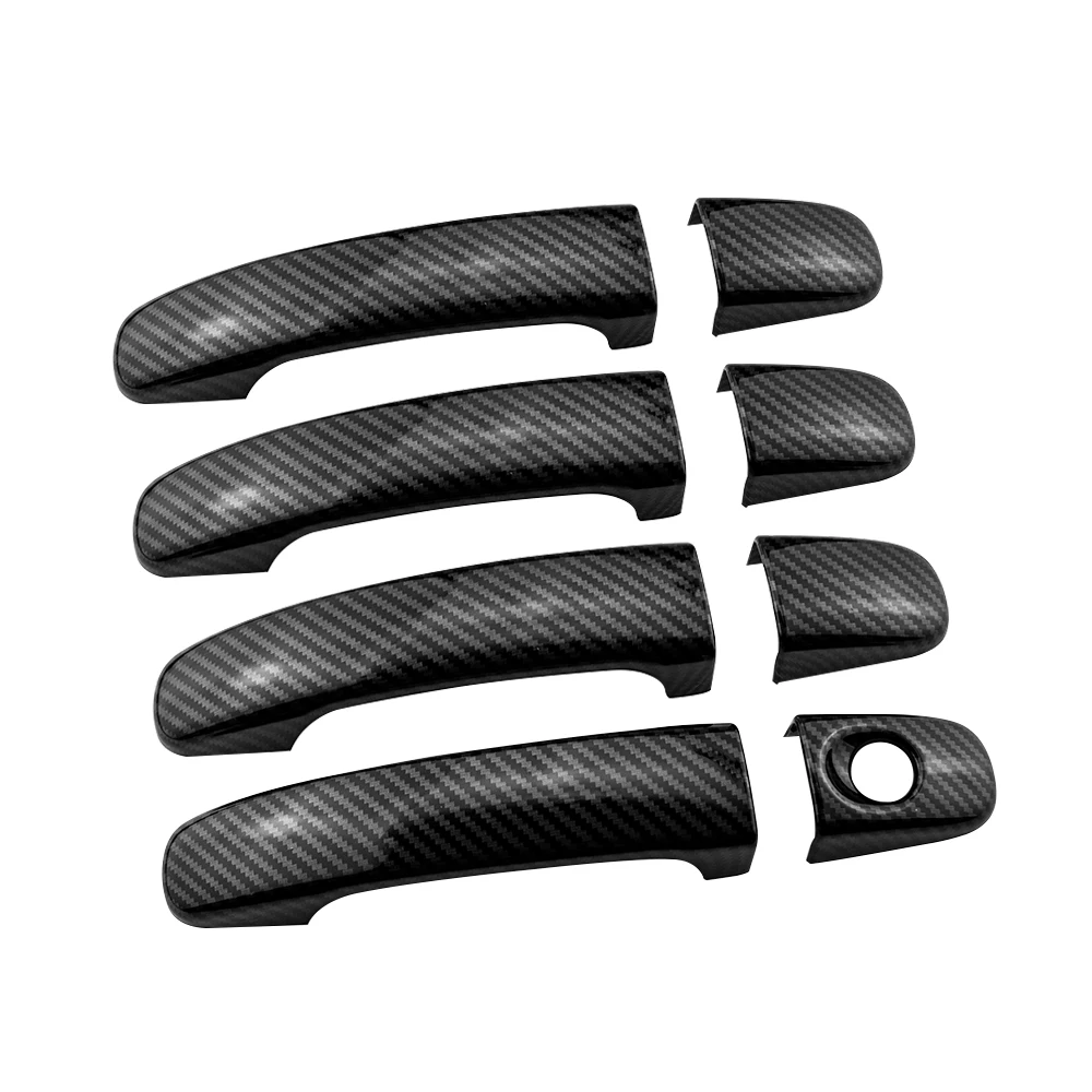 For Ford Ranger T6 2011 2013 2016 2017 2018 2019 2020 2021 Door Handle Cover Trim Plastic Imitation Carbon Fiber  Accessories