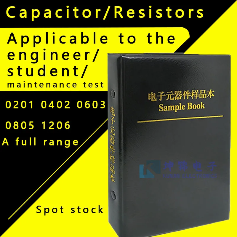 

0402 SMD Capacitor Sample Book Chip Capacitors Assortment Kit Pack 80 values 50 pcs 0.5PF-1UF Capacitor Pack