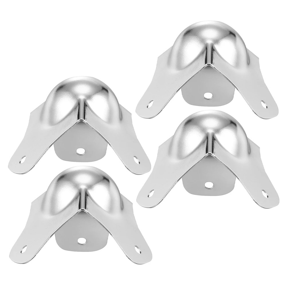 4pcs Metal Ball Corner Protectors Shockproof 360-Degree Protection For Furniture Storage Case Table Cabinet Flight Box Hardware