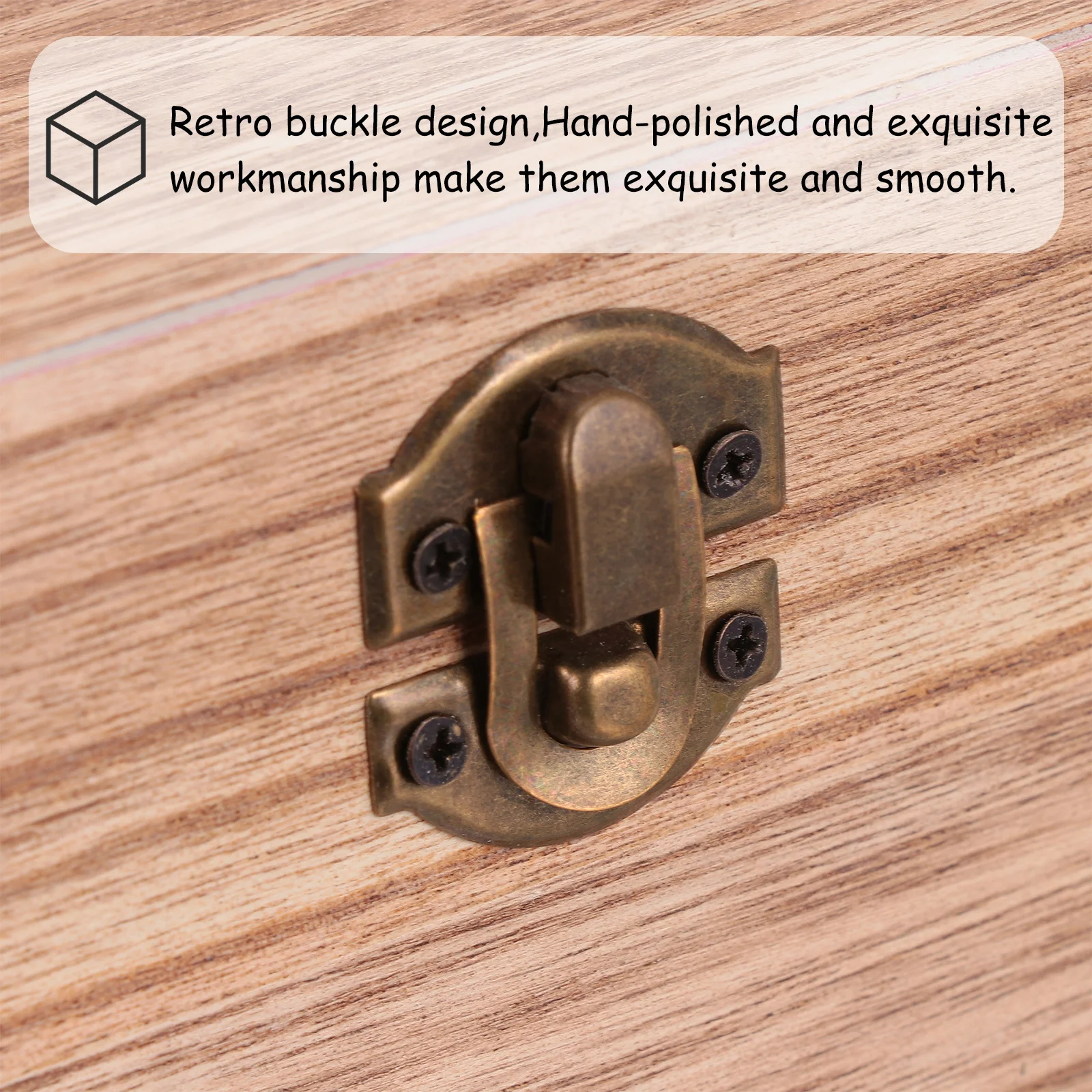 

2pcs Wooden Gift Vintage Jewelry Storage Box Natural Wood Craft Portable Gift Packing Box For Small Items Decorative Storage