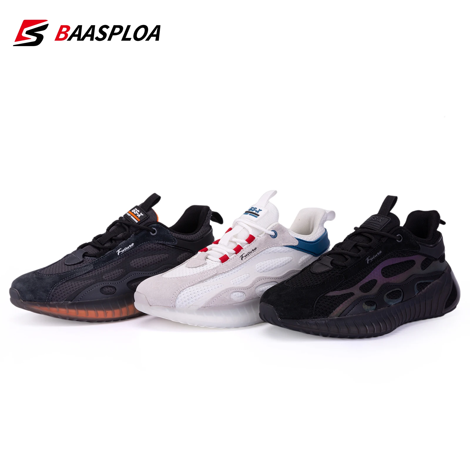 Baasploa 2023 New Men\'s Fashion Sneaker Comfortable Mesh Walking Shoes Breathable Sneaker Sport Zapatos De Hombre