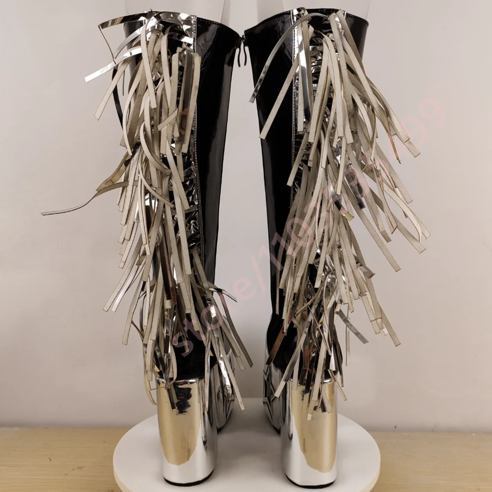 

Сценические ботинки на платформе в стиле панк со звездами и кисточками, осень 2023, новые мотоциклетные ботинки на круглом уличном стиле в стиле рок, модные повседневные ботинки для вечеринок