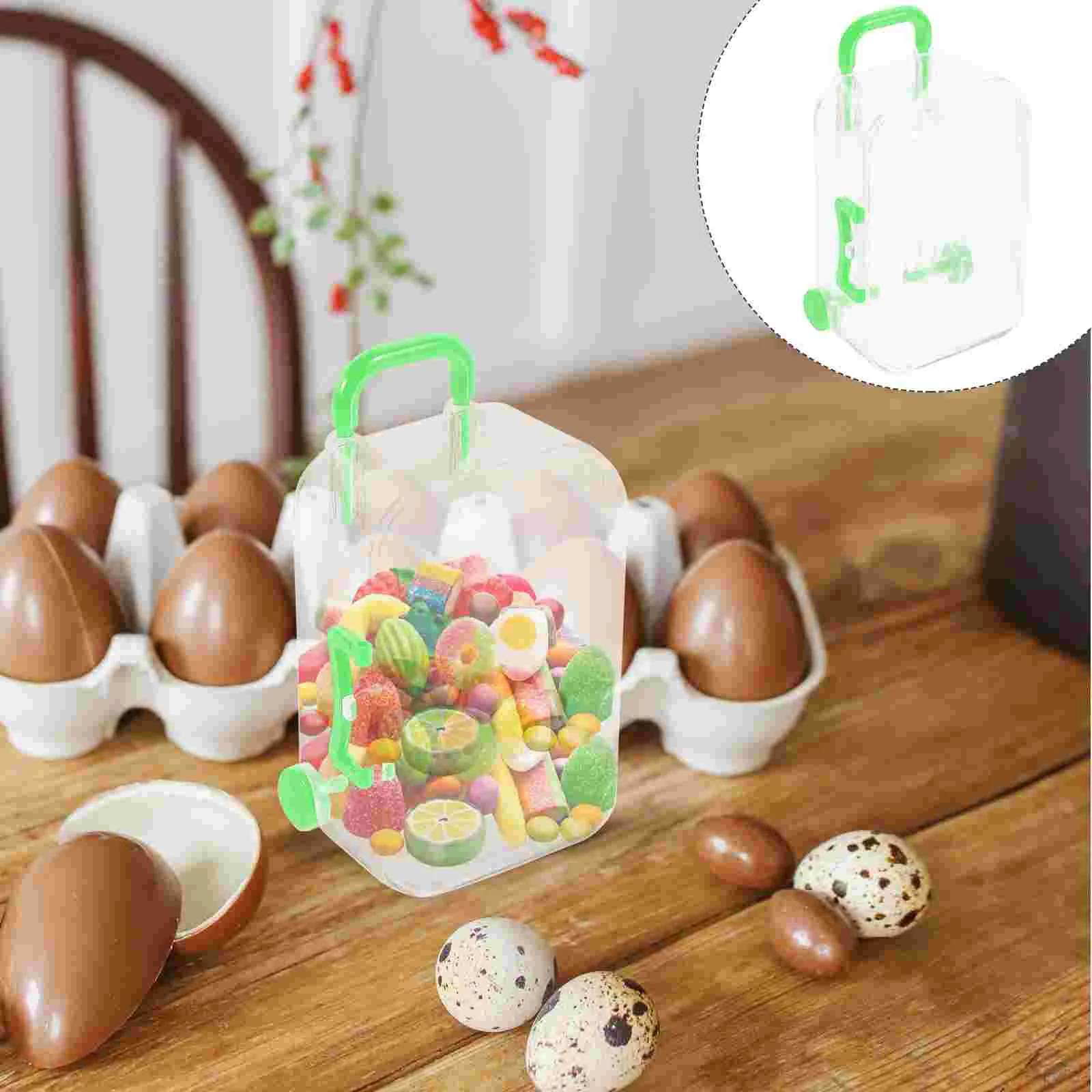 12 Pcs Suitcase Candy Box Gift Packing Boxes Mini Decor For Gifts Imitation Plastic Clear Trunk Wedding Favor