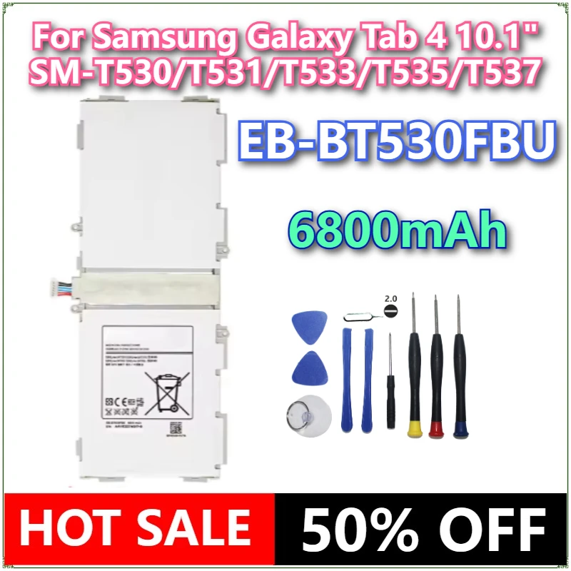 

Brand New Tablet EB-BT530FBU 6800mAh Battery For Samsung Galaxy Tab 4 10.1" SM-T530/T531/T533/T535/T537 P5220+tools