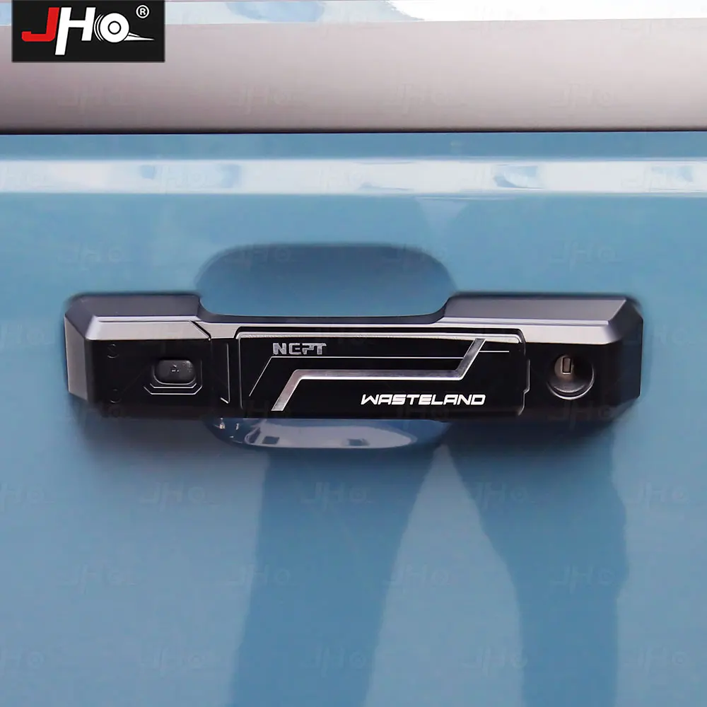 

JHO 5PC Black Aluminium Alloy Car Doors Handle Cover Trim Kit for Ford Bronco 2022 2023 Exterior Decorative Accessories