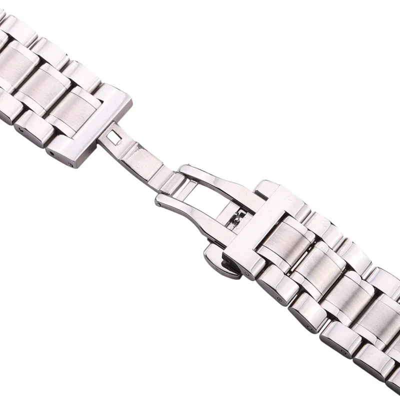 Stainless Steel Watchband Bracelet Universal Metal Strap 16mm to 24mm Solid Watch Band for Men Fine Steel Accessories image 5